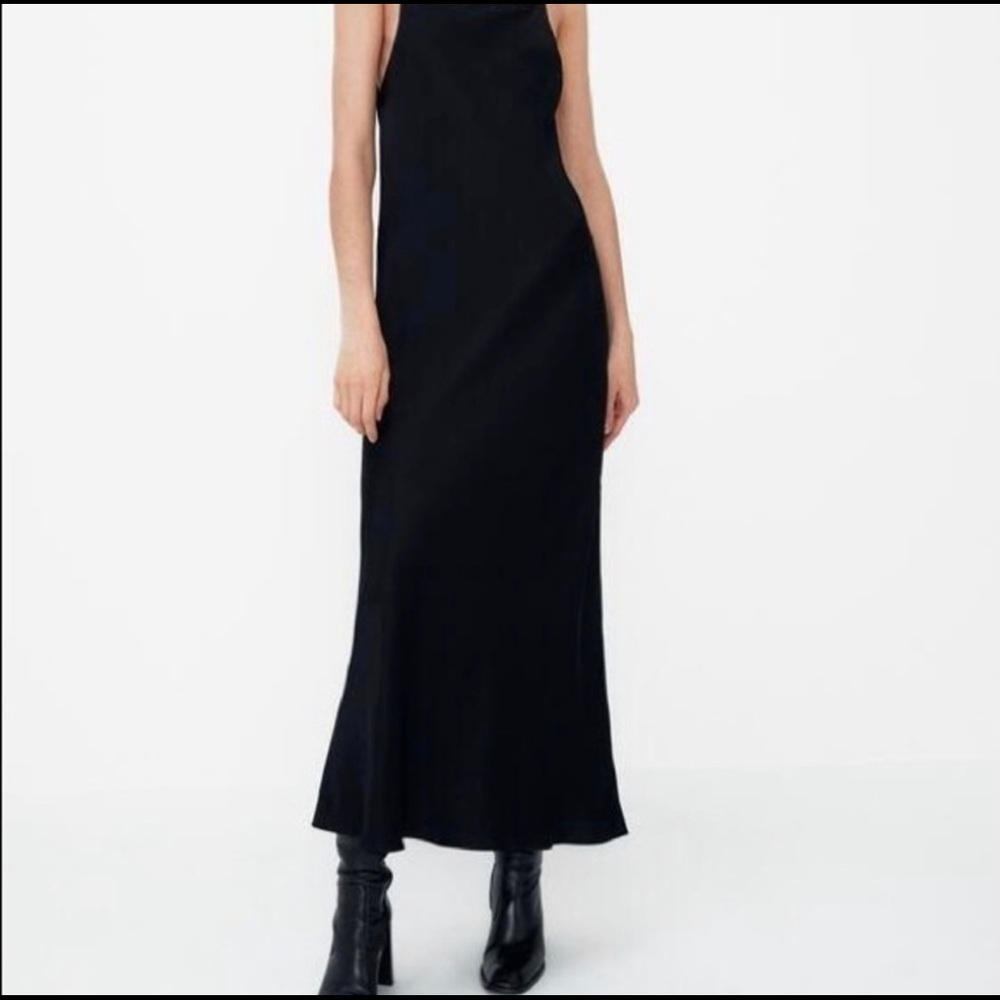 Classic satin black dress never used with tag!